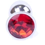Анальная пробка Boss Series - Jewellery Silver PLUG Red S (BS6400016)