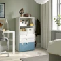 Шафа ІКЕА SMÅSTAD/PLATSA 60х42х123 см біло-блакитна з 3 ящиками (695.439.24) фото 5