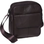 Мужская сумка через плечо Borsa Leather темно-коричневая (K11031-dark brown)