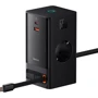 Зарядное устройство Baseus Wall Charger 2AC+USB+USB-C PowerCombo PowerStrip Retractable-C 65W Black (PSLR000301)
