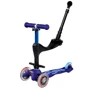 Самокат MICRO Mini 3in1 Deluxe Plus – Синий (до 50 kg, до 20 kg с сидением, 3-х кол.) MMD080