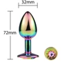 Металлическая анальная пробка MAI Attraction Toys №72 Rainbow