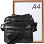 Мужская сумка через плечо Valiria Fashion черная (3DETAW8008-3): Фактура Матовая, Зернистая