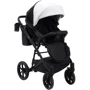 Коляска 2 в 1 Bair Kiwi кожа 100% BK-51/15 белый - черный: Ширина шасси 58