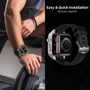 Аксесуар для Watch Rubber TPU Strap with Stainless Stell Case Black/Silver (FLS181108) для Apple Watch 44/45/49mm Ultra фото 6
