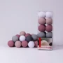 Гирлянда Cotton ball lights на 20 шаров 3,8м, Dirty Rose