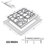 Варочная поверхность газовая Weilor GG W604 BL фото 4