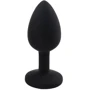 Силиконовая анальная пробка с кристаллом Silicon Black 12 ( размер S ), SKN-SIL-BLACK 12