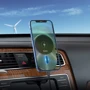 Держатель Hoco Car Holder Air Vent MagSafe 18W CA91 Black for iPhone 16 I 15 I 14 I 13 I 12 series  фото 5
