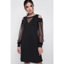 Платье FashionUp PL-1660B 44 черное повседневное до середины бедра