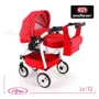 Коляска для куклы Adbor Lily Sport,12, красный: Цвет красный