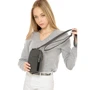Женская сумка-кошелек Sambag Modena серая (96093009): Тип ручки Без ручки, Плечевой ремень, Со съемным ремнем