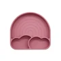 Тарілка Twins силіконова секційна на присосці Rainbow dark pink (TR-03-24)