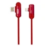 Кабель XO USB Cable to Lightning Audio Adapter L-shape 2.4A 1m Red (NB38)