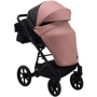 Коляска 2 в 1 Bair Kiwi кожа 100% BK-44/15 розовый (пудра) - черный: Пол ребенка Для девочек, Унисекс
