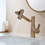 Смеситель для раковины Lefton Single-Hole Rotatable Faucet with Temperature Display-BF2204 Brushed Brass: Термостат Нет
