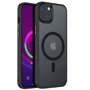 Чехол для iPhone Mobile Case TPU+PC Metal Buttons with MagSafe Colorful Black for iPhone 13: Цвет черный