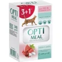 Влажный корм Optimeal Сomplete for adult cats для взрослых кошек с телятиной в клюквенном соусе (3+1)x85 г (4820083907463)