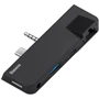 Адаптер Baseus Adapter USB-C+3.5mm to USB3.0+RJ45+USB-C+3.5mm Black (CAHUB-FG01)