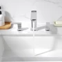 Смеситель для раковины Lefton Widespread 2-handle Bathroom Faucet with Temperature Display-BFWS2402 Chrome фото 11