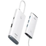 Адаптер Baseus Adapter Lite Series USB-C to HDMI+3xUSB+PD White (WKQX040002)