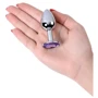 Анальная пробка с кристаллом Toyfa Silver anal plug blue gem