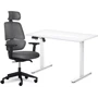 Комплект Mealux PowerDesk Lite White + Leo Air Plus Grey (EVO-201 Lite W/W +Y 546 KBG)