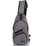 Мужская сумка-слинг DNK Leather серая (DNK-JOKER-2-BAG-7): Застежка Механическая