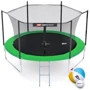 Батут Hop-Sport 10ft green зелений з внутрішньою сіткою 305 см