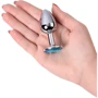Анальная пробка с кристаллом Metal By Toyfa Gold anal plug topaz