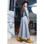 Платье FLFashion Френсис УПФ 3001 46 серое повседневное удлиненное миди: Состав Полиэстер, Лен