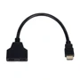 Кабель и переходник Atcom HDMI - 2хHDMI (M/F) 0.1 м, Black (10901)