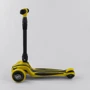 Самокат трехколесный Best Scooter, MAXI, складной алюминиевый руль, 3 колеса PU со светом Yellow (102049): Материал колес полиуретан