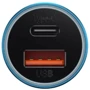 Зарядное устройство Baseus Car Charger USB+USB-C Golden Contactor 60W Blue (CGJM000103): Сила тока 2.4А и более
