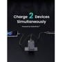 Зарядний пристрій Ugreen Wall Charger X707 USB-C+USB-C GaN 45W Space Gray (35008): Кількість USB-портів 2