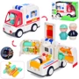 Машинка Hola Toys швидка допомога функціональна з музикою та підсвічуванням (E9997-HL)