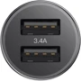 Зарядное устройство Baseus USB Car Charger 2xUSB Small Screw 3.4A Black (CAXLD-C01): Кабель в комплекте отсутствует