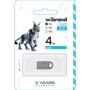 USB-флешка Wibrand 4GB lynx USB 2.0 Silver (WI2.0/LY4M2S): Стандарт USB USB 2.0