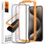 Защитное стекло для iPhone Spigen Tempered Glas tR AlignMaster FC 2 Pack Black (AGL06886) for iPhone 15 Plus
