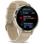 Смарт-часы Garmin Venu 3S Soft Gold Stainless Steel Bezel with French Grey Case and Leather Band (010-02785-55): Время работы до 14 дней