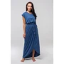 Платье FLFashion Asti ППА 2134 48-50 синее повседневное длинное макси: Состав Полиэстер, Вискоза