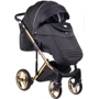 Коляска 2 в 1 Adamex Lucianо Polar (Gold) Y117 черный в точку (622793): Ширина шасси 60 см