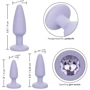 Набор анальных пробок California Exotic Novelties First Time Crystal Booty Anal Plug Set (сиреневый)