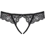 Трусики с вырезом Obsessive Contica black S/M