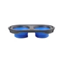 Двойная миска Dexas Collapsible Pet Feeder складная большая 1200 мл синяя (dx30660)