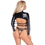Комплект с фиксаторами для рук Orion Bad Kitty Shirt With Thong Black, L