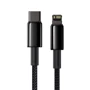 Кабель Baseus Cable USB-C to Lightning Tungsten PD 20W 1m Black (CATLWJ-01): Тип USB-C - Lightning
