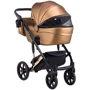 Коляска 2 в 1 Bair Polo (Cooper) шкіра 100% 28C бронза (перламутр): Матеріал коліс резина