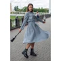 Платье FLFashion Плутос ХПП 3214 52 серое повседневное удлиненное миди: Вид Повседневные платья