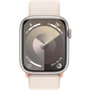 Apple Watch Series 9 45mm GPS Starlight Aluminum Case with Starlight Sport Loop (MR983) : Экран OLED LTPO (яркость до 2000 нит) с технологиями Retina / защитное стекло Ion-X повышенной прочности